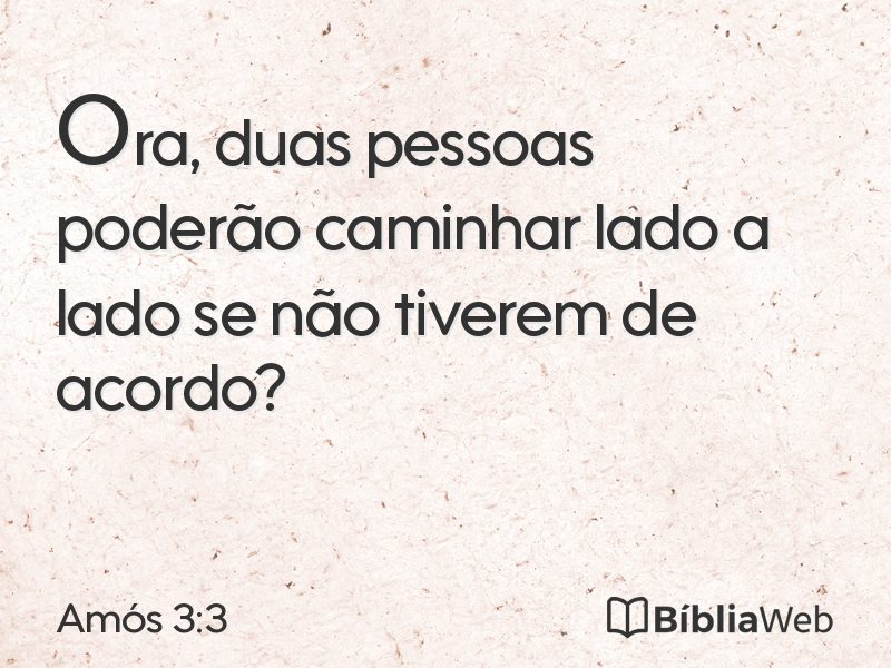 Amós 3:3 em imagem para compartilhar