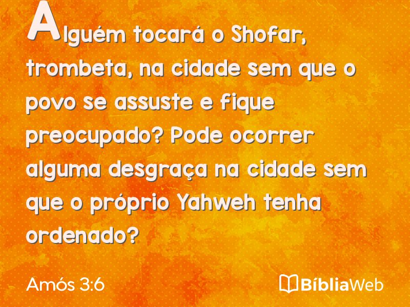 Amós 3:6 em imagem para compartilhar