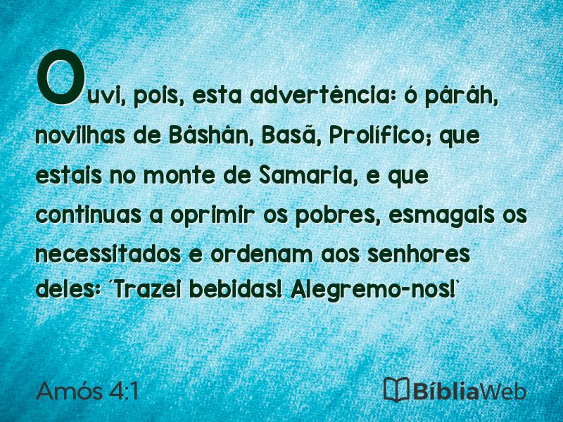 Amós 4:1 em imagem para compartilhar