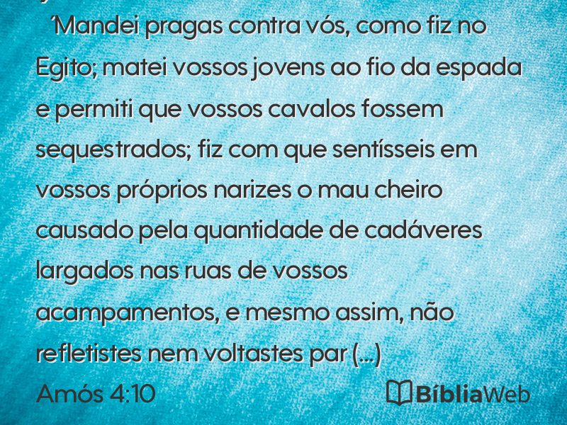 Amós 4:10 em imagem para compartilhar