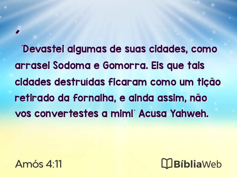 Amós 4:11 em imagem para compartilhar
