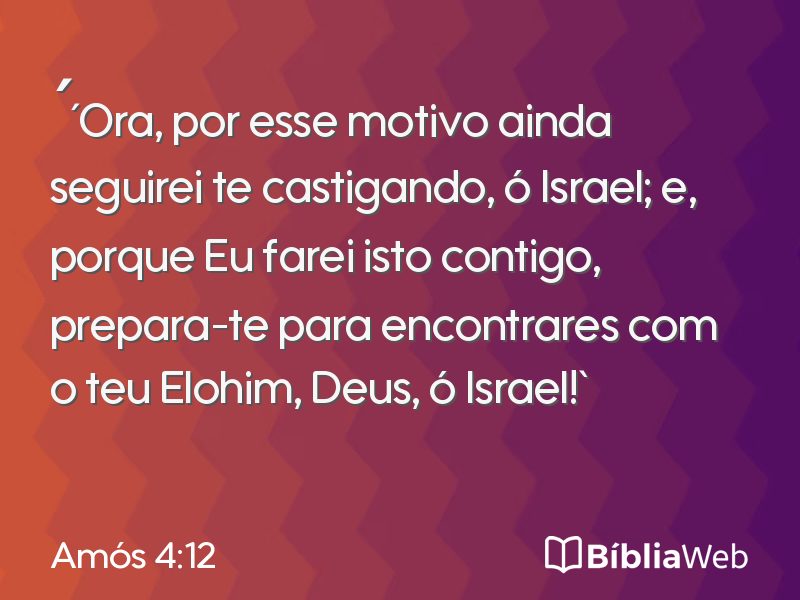 Amós 4:12 em imagem para compartilhar