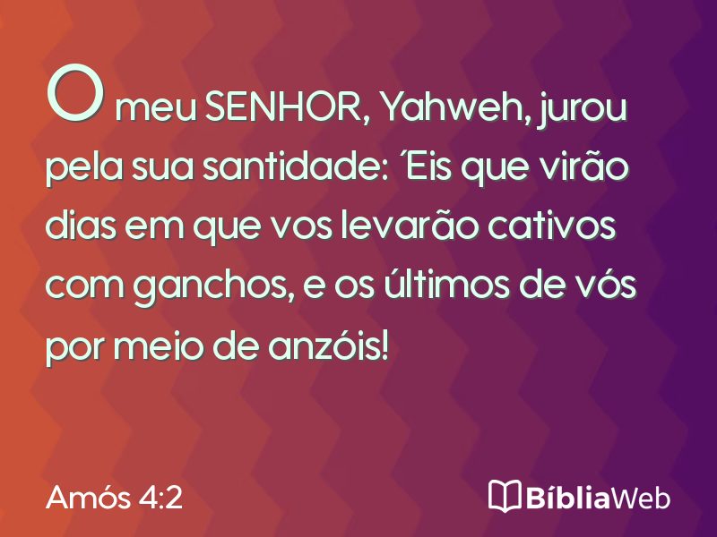 Amós 4:2 em imagem para compartilhar
