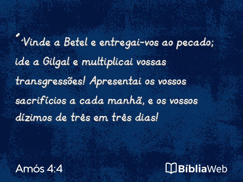Amós 4:4 em imagem para compartilhar