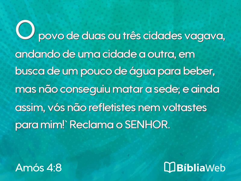 Amós 4:8 em imagem para compartilhar