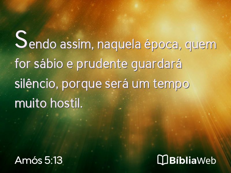 Amós 5:13 em imagem para compartilhar