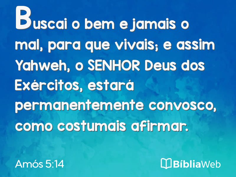 Amós 5:14 em imagem para compartilhar