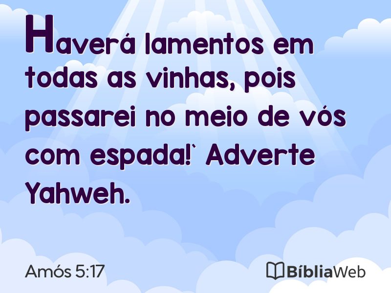 Amós 5:17 em imagem para compartilhar