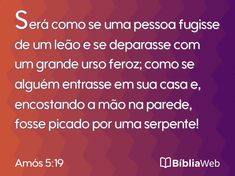 Amós 5:19 em imagem para compartilhar