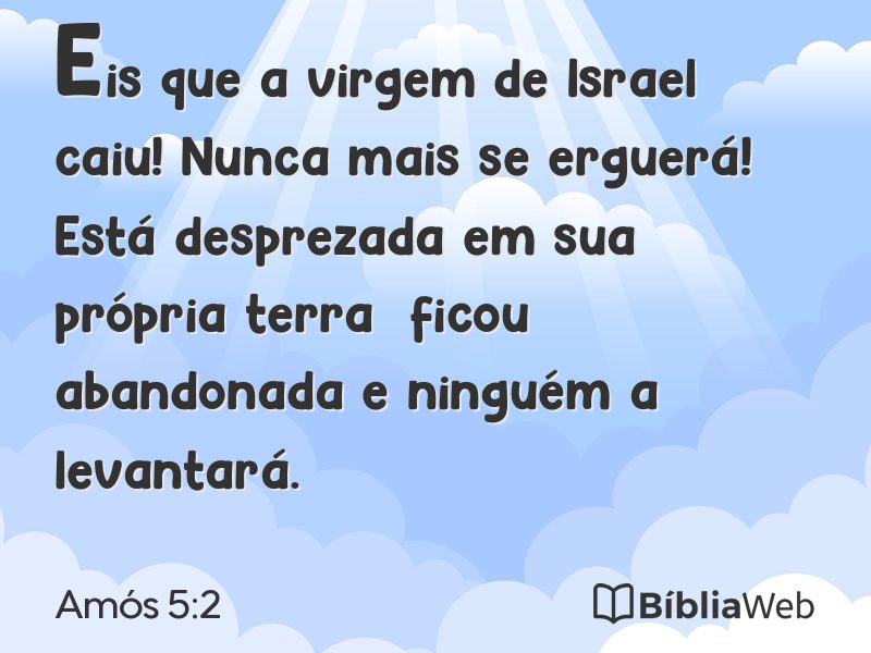 Amós 5:2 em imagem para compartilhar