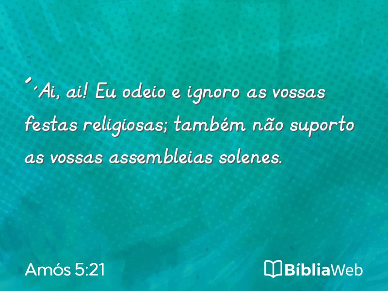 Amós 5:21 em imagem para compartilhar