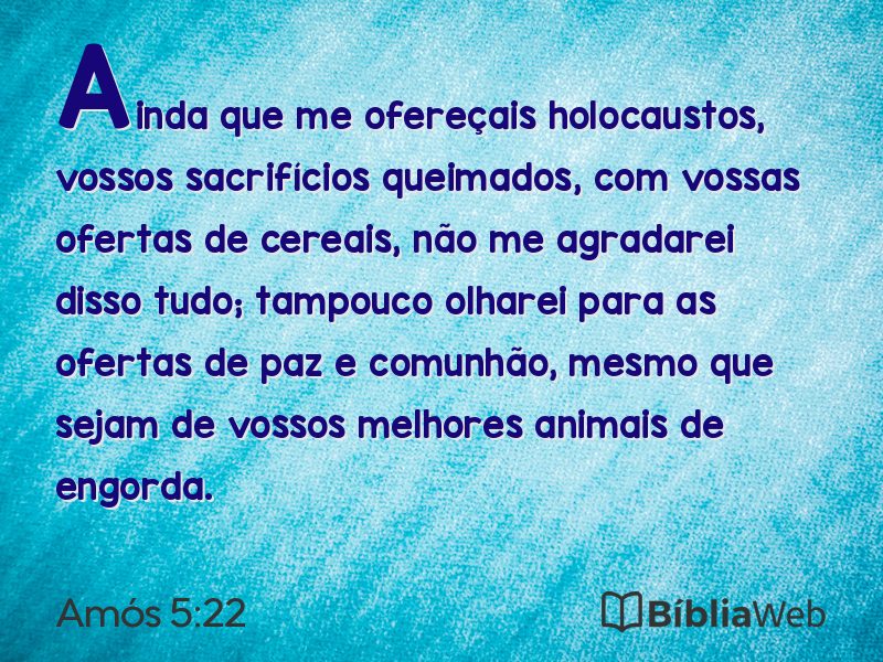 Amós 5:22 em imagem para compartilhar