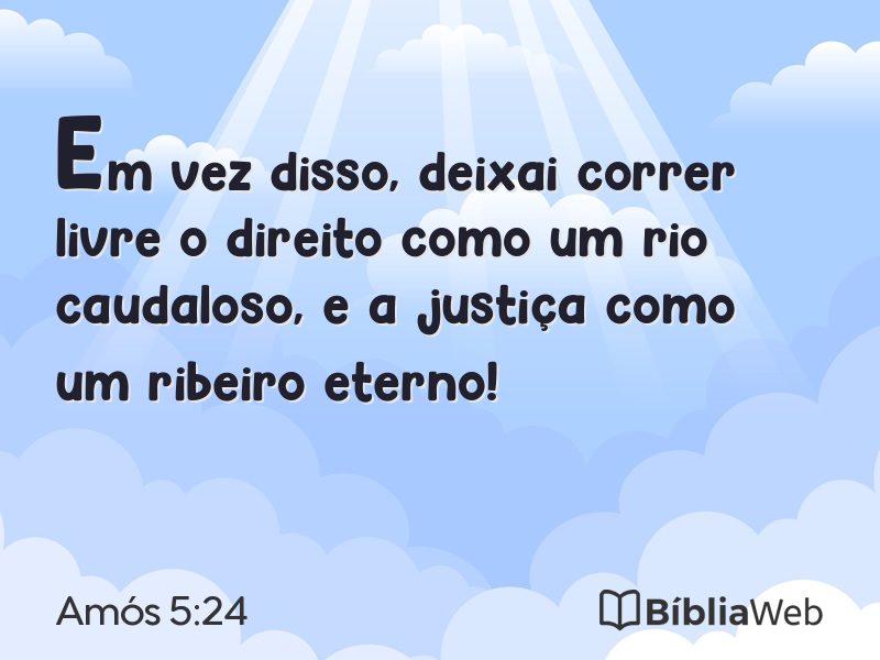 Amós 5:24 em imagem para compartilhar