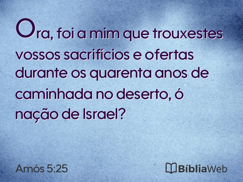 Amós 5:25 em imagem para compartilhar