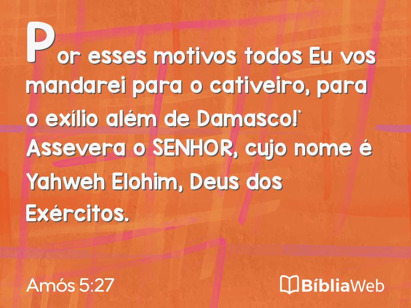 Amós 5:27 em imagem para compartilhar