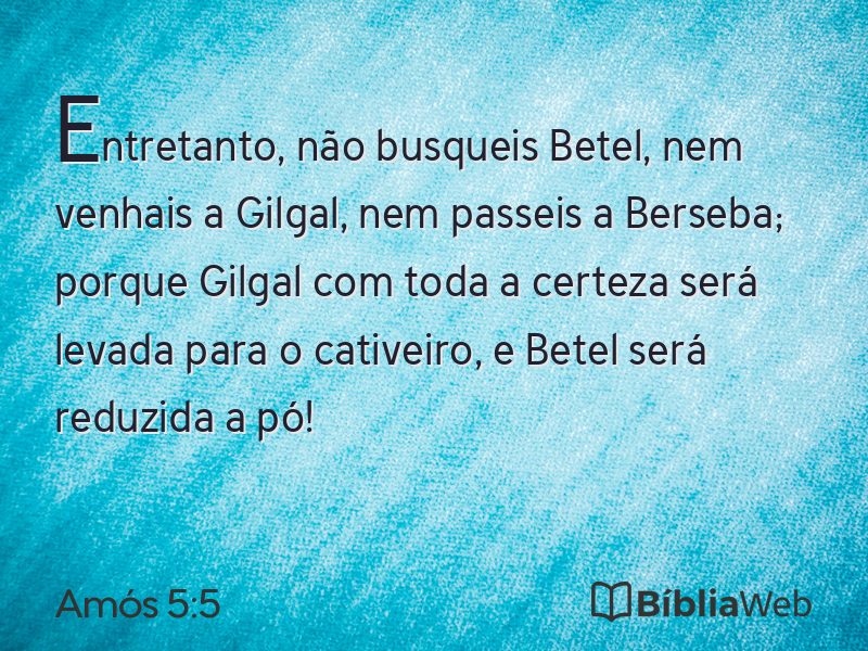 Amós 5:5 em imagem para compartilhar