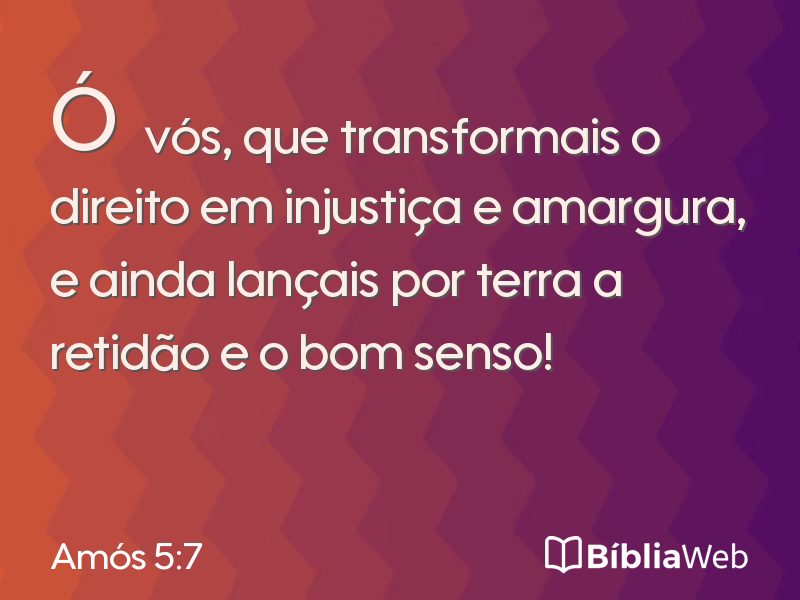 Amós 5:7 em imagem para compartilhar