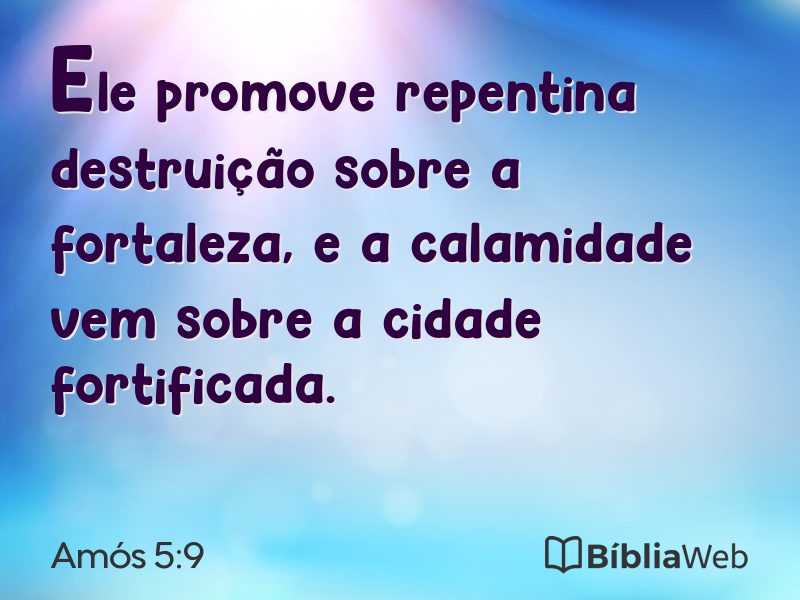 Amós 5:9 em imagem para compartilhar