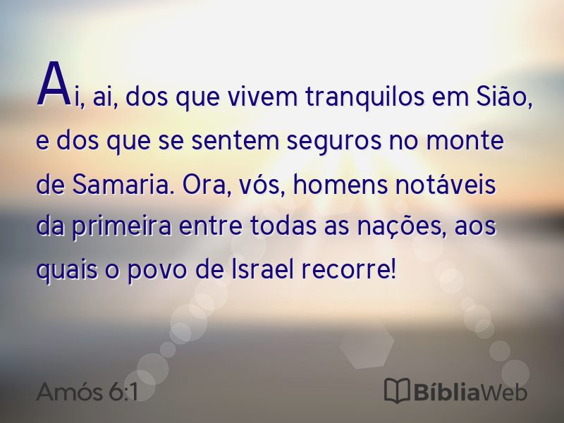 Amós 6:1 em imagem para compartilhar