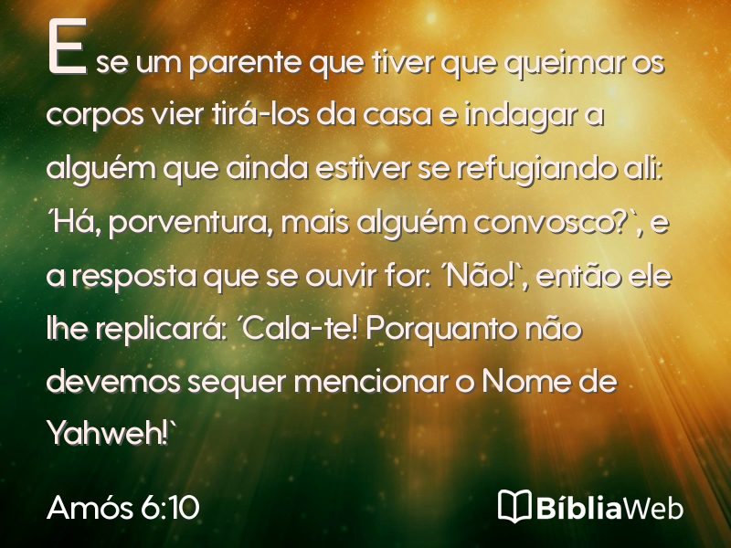 Amós 6:10 em imagem para compartilhar