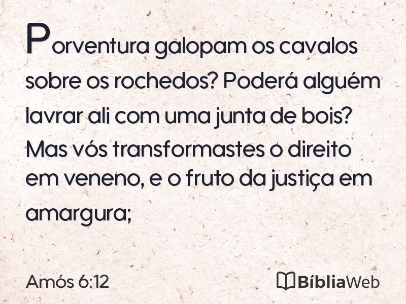 Amós 6:12 em imagem para compartilhar