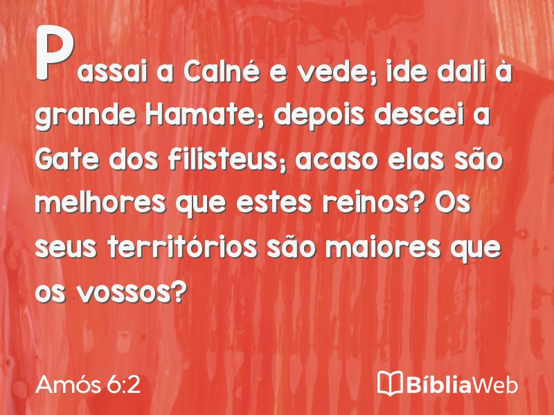 Amós 6:2 em imagem para compartilhar