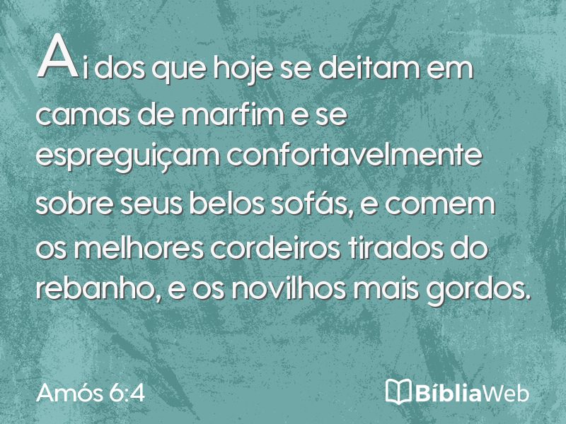 Amós 6:4 em imagem para compartilhar