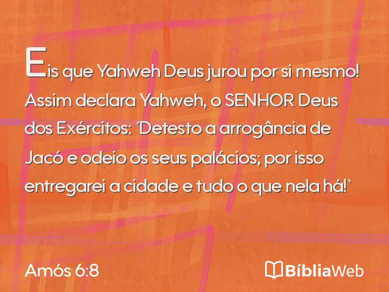 Amós 6:8 em imagem para compartilhar