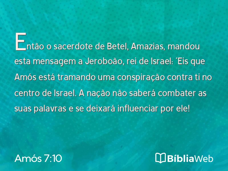 Amós 7:10 em imagem para compartilhar