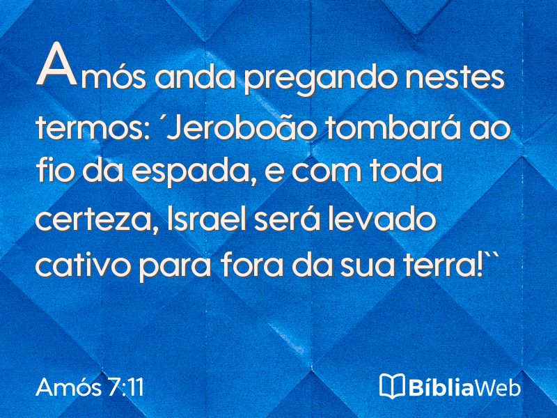 Amós 7:11 em imagem para compartilhar