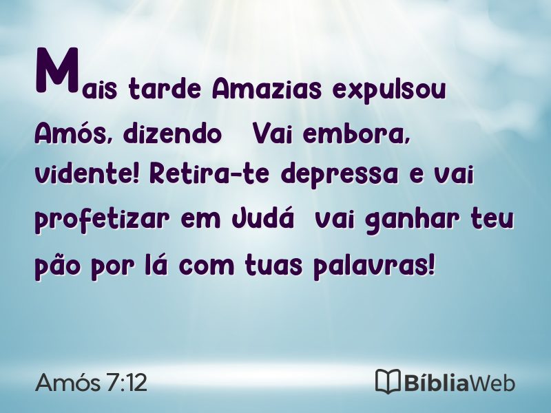 Amós 7:12 em imagem para compartilhar