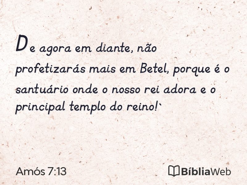 Amós 7:13 em imagem para compartilhar