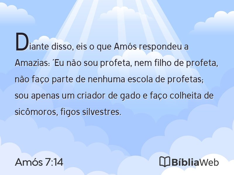 Amós 7:14 em imagem para compartilhar