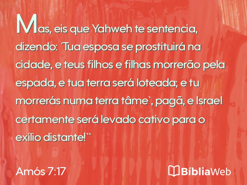 Amós 7:17 em imagem para compartilhar