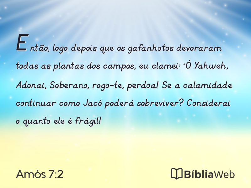 Amós 7:2 em imagem para compartilhar