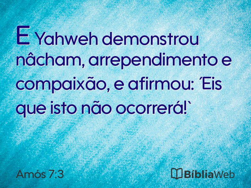 Amós 7:3 em imagem para compartilhar