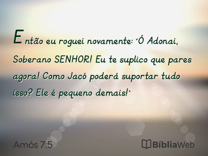 Amós 7:5 em imagem para compartilhar