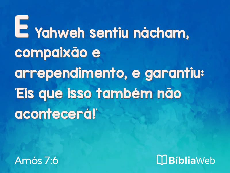 Amós 7:6 em imagem para compartilhar