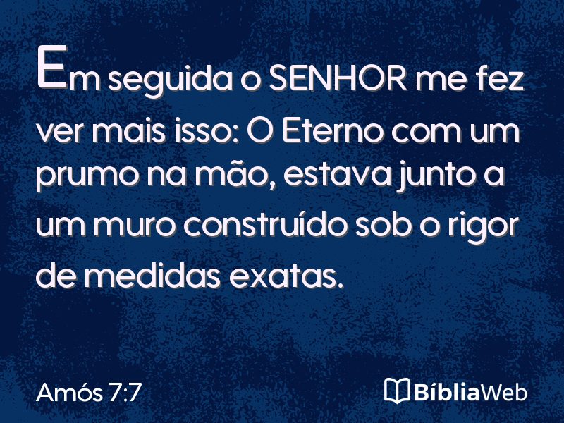 Amós 7:7 em imagem para compartilhar