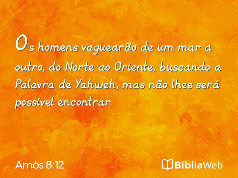 Amós 8:12 em imagem para compartilhar