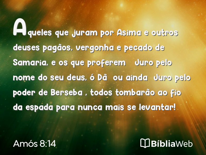 Amós 8:14 em imagem para compartilhar