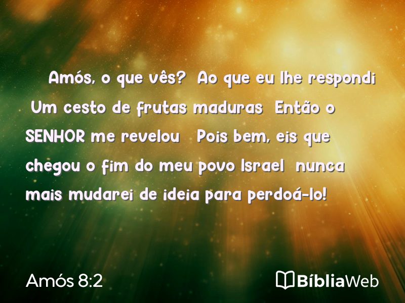 Amós 8:2 em imagem para compartilhar