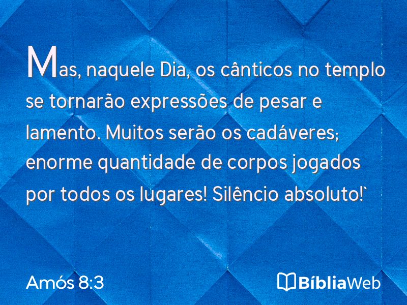 Amós 8:3 em imagem para compartilhar