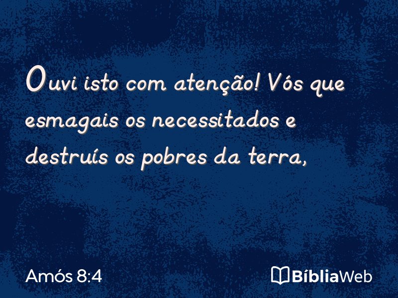 Amós 8:4 em imagem para compartilhar