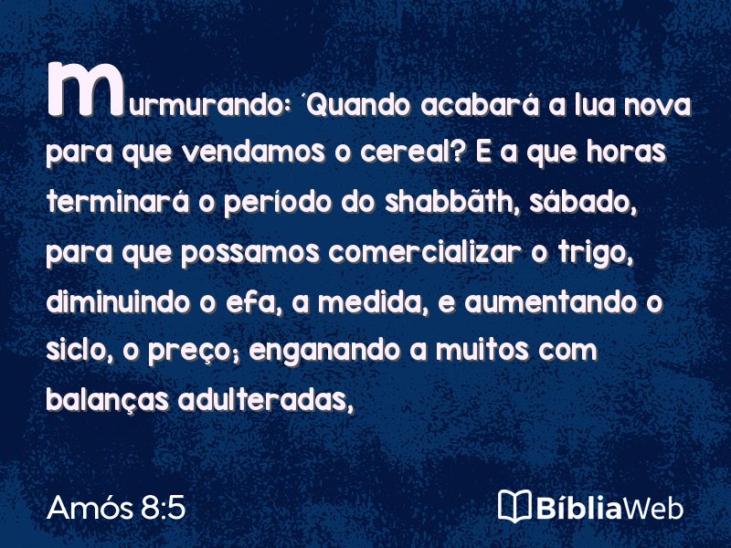 Amós 8:5 em imagem para compartilhar