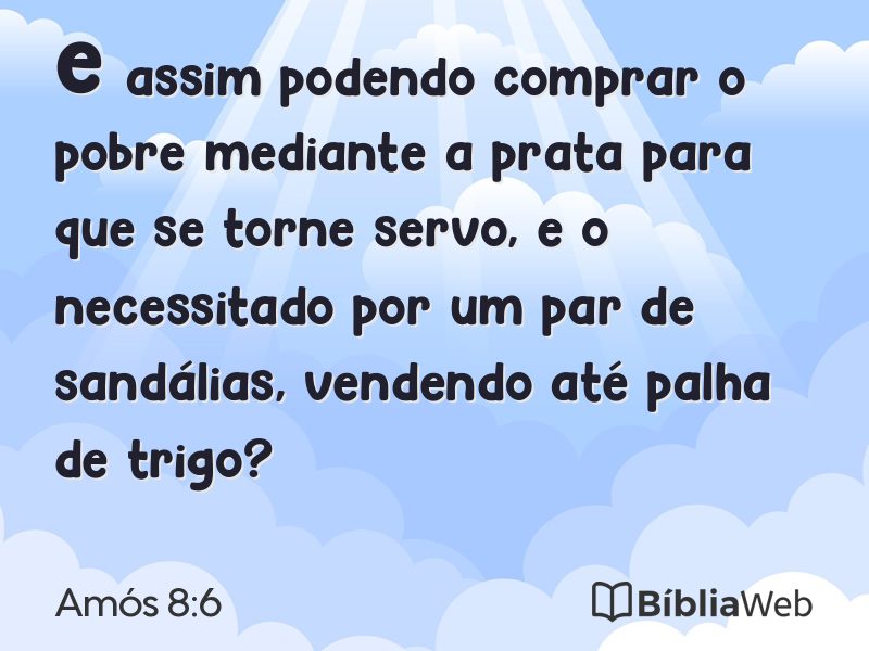 Amós 8:6 em imagem para compartilhar