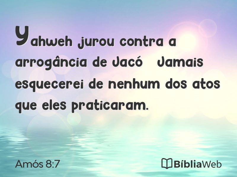 Amós 8:7 em imagem para compartilhar