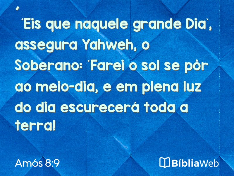Amós 8:9 em imagem para compartilhar