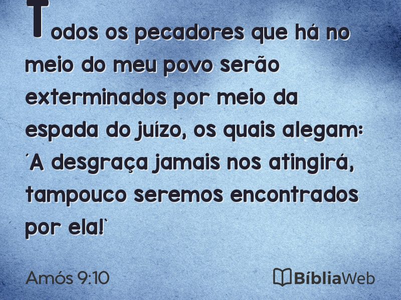 Amós 9:10 em imagem para compartilhar