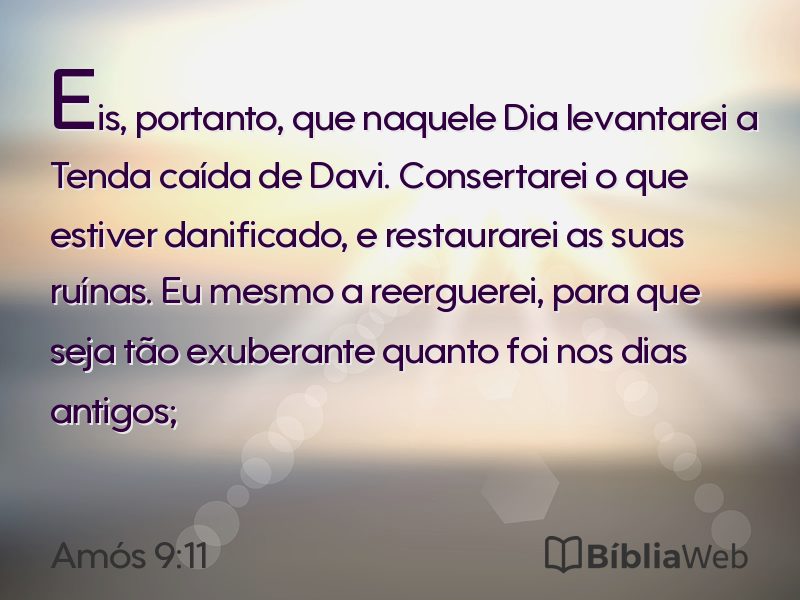 Amós 9:11 em imagem para compartilhar
